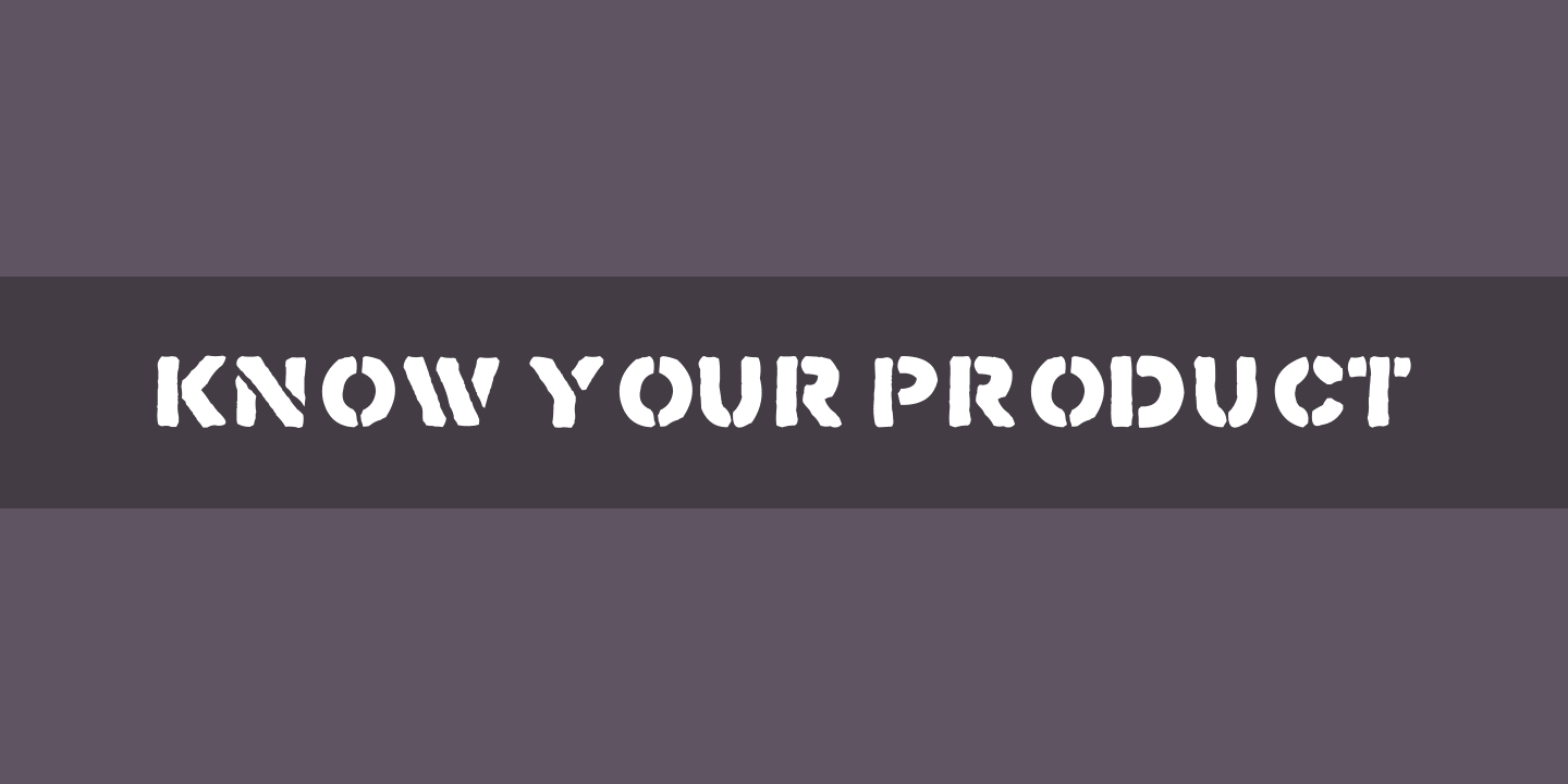Font Know Your Product